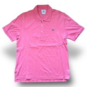 Lacoste Men's Pink Polo Shirt - Like New